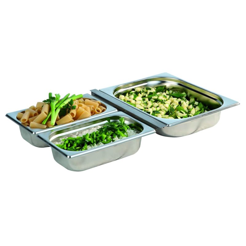 APS couvercle GN 1/3, 325×176×30 mm, acier inoxydable, sans encoches cuillère